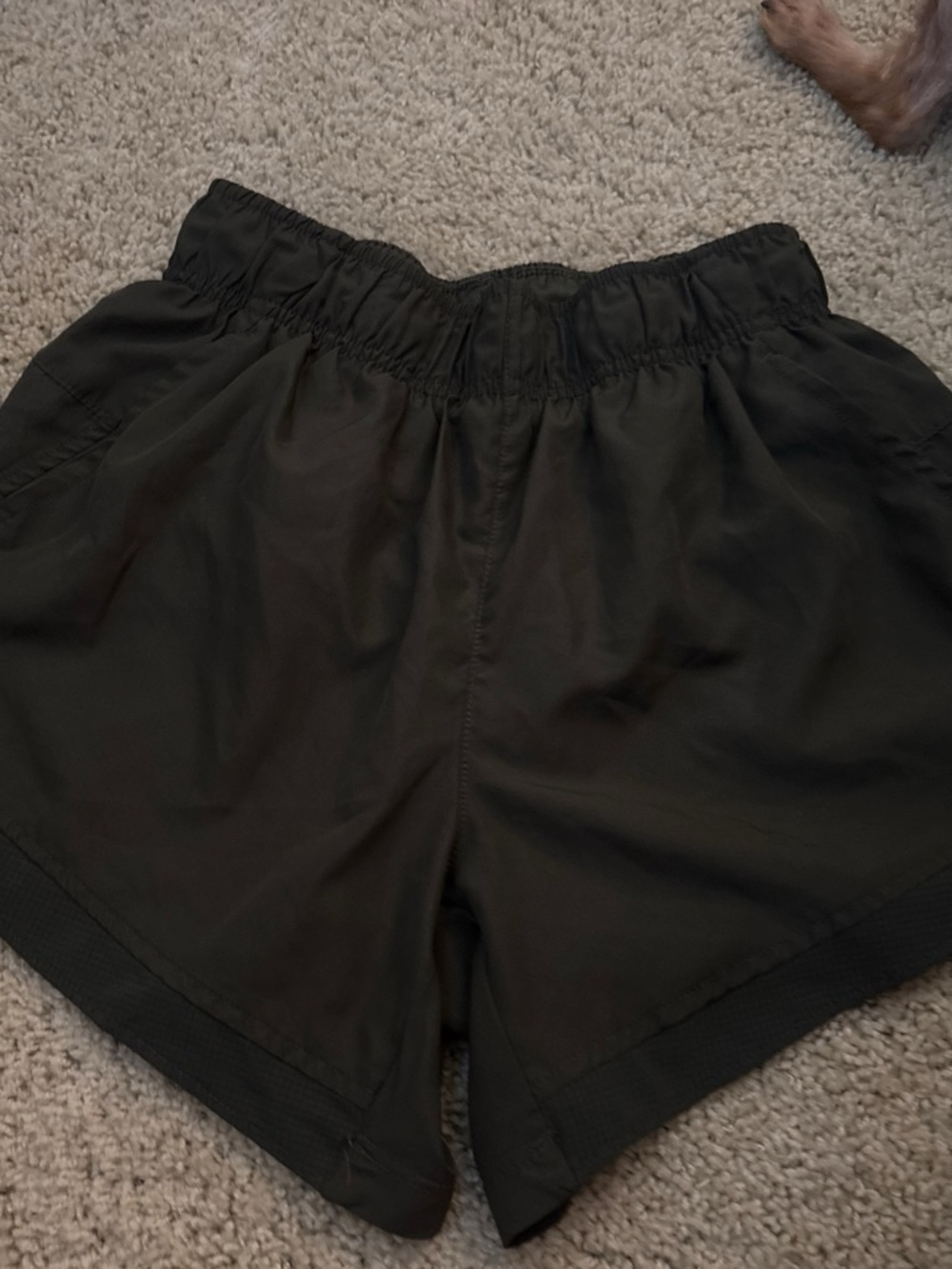 Athletic Works Black Elastic-Waist Athletic Shorts